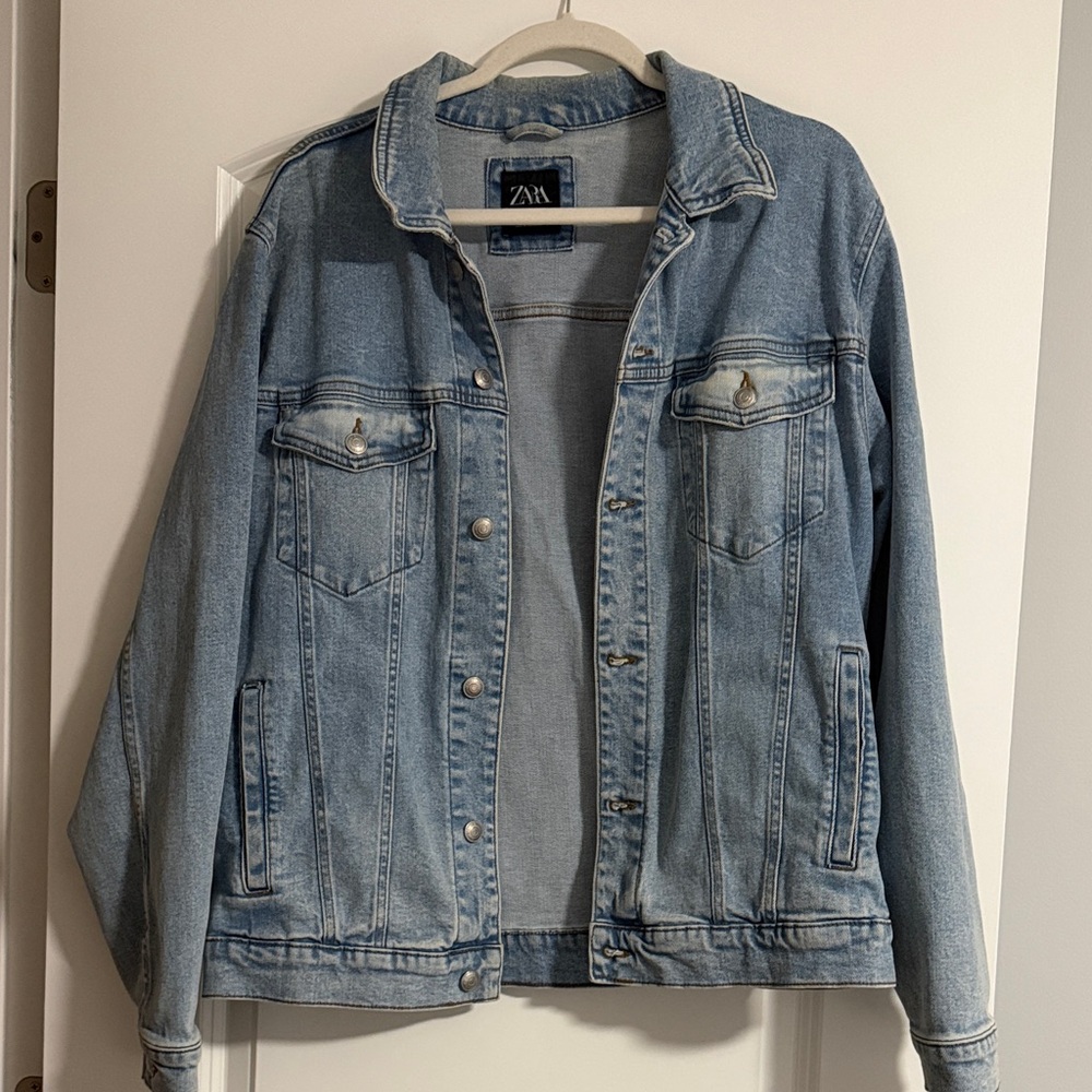 Zara Light Blue Denim Trucker Jacket